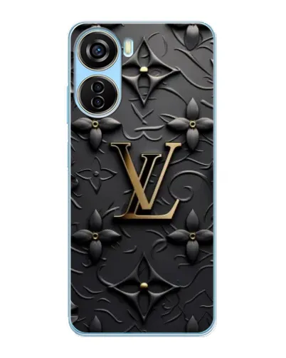Чехол для ZTE V40 Design с картинкой «Кожаная текстура LV»