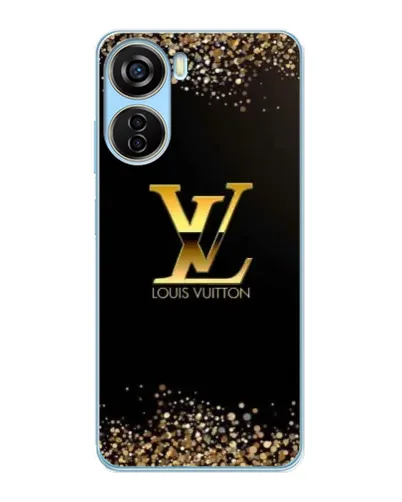 Чехол для ZTE V40 Design с картинкой «LV — золотые искры»
