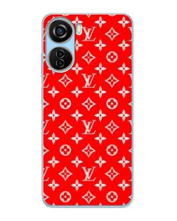 Чехол для ZTE V40 Design с картинкой «Яркий паттерн LV»