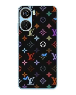 Чехол для ZTE V40 Design с картинкой «Цветная монограмма LV»