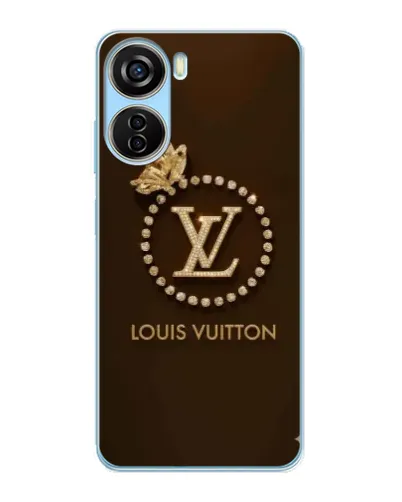 Чехол для ZTE V40 Design с картинкой «LV — золотая печать»