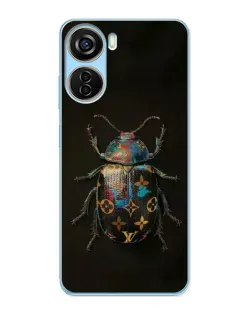 Чехол для ZTE V40 Design с картинкой «LV — мраморный принт»
