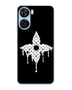 Чехол для ZTE V40 Design с картинкой «Цветочная монограмма»