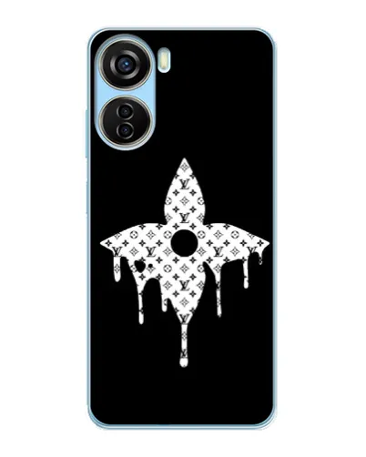 Чехол для ZTE V40 Design с картинкой «Цветочная монограмма»