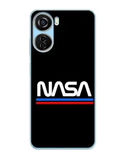 Чехол для ZTE V40 Design с картинкой «NASA — классика Red Blue»