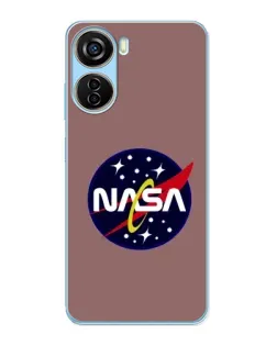 Чехол для ZTE V40 Design с картинкой «NASA — ретро космос»