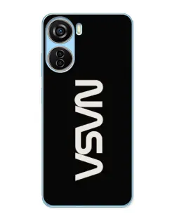Чехол для ZTE V40 Design с картинкой «NASA — вертикальный логотип»