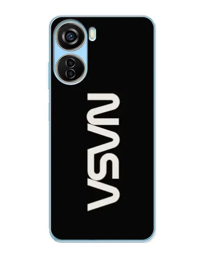 Чехол для ZTE V40 Design с картинкой «NASA — вертикальный логотип»