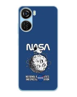 Чехол для ZTE V40 Design с картинкой «NASA — лунная миссия»