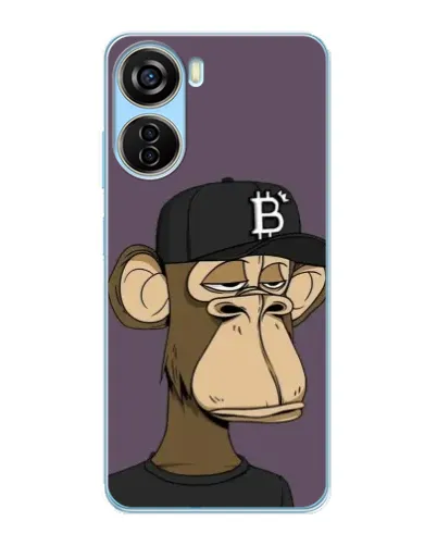 Чехол для ZTE V40 Design с картинкой «Bored Ape в кепке»