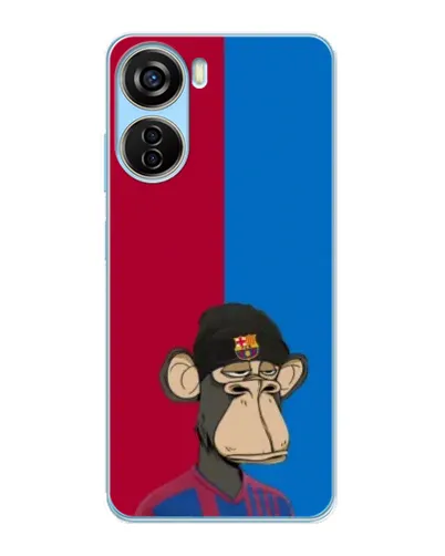 Чехол для ZTE V40 Design с картинкой «Bored Ape — фанат Барсы»