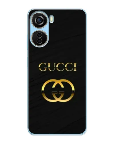 Чехол для ZTE V40 Design с картинкой «Золотой логотип Gucci»