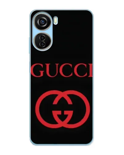 Чехол для ZTE V40 Design с картинкой «Gucci — красный логотип»