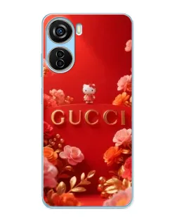 Чехол для ZTE V40 Design с картинкой «Gucci — золотой сад»