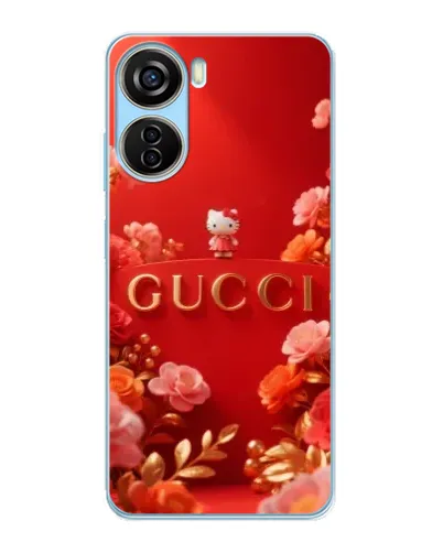 Чехол для ZTE V40 Design с картинкой «Gucci — золотой сад»