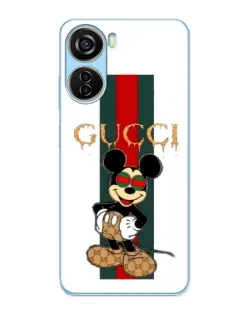 Чехол для ZTE V40 Design с картинкой «Микки Маус Gucci — полосы»