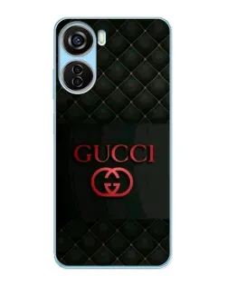 Чехол для ZTE V40 Design с картинкой «Gucci — стеганый черный»