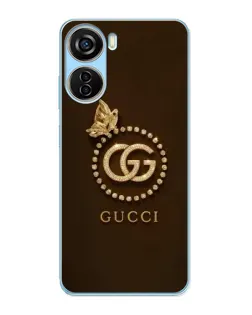 Чехол для ZTE V40 Design с картинкой «Gucci — золотая бабочка»