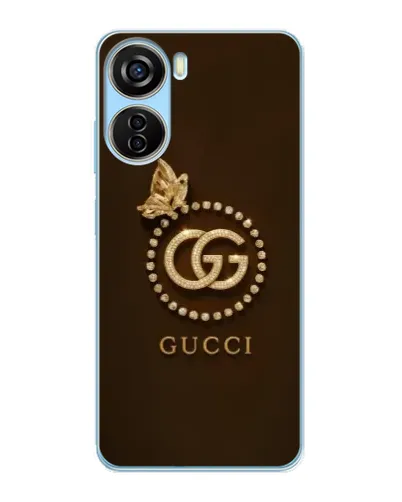 Чехол для ZTE V40 Design с картинкой «Gucci — золотая бабочка»