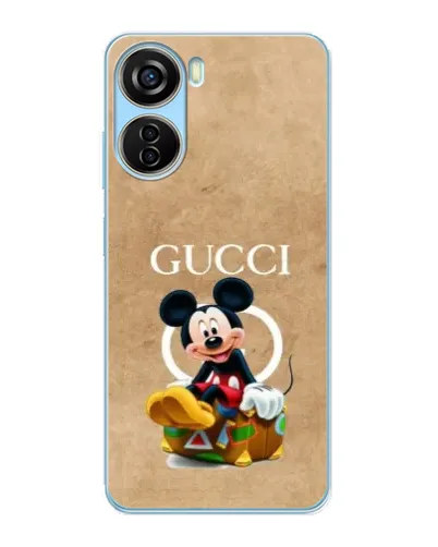 Чехол для ZTE V40 Design с картинкой «Микки Маус Gucci — крафт»