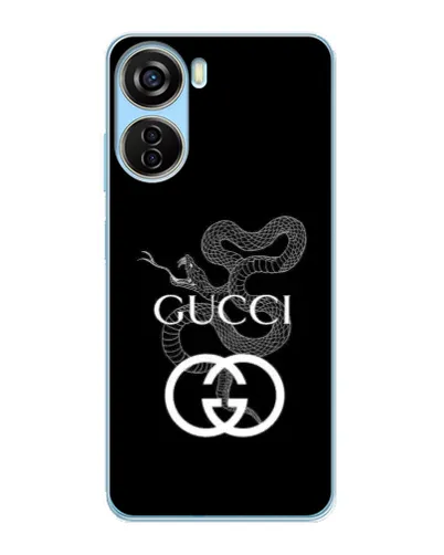 Чехол для ZTE V40 Design с картинкой «Gucci — серебряная змея»