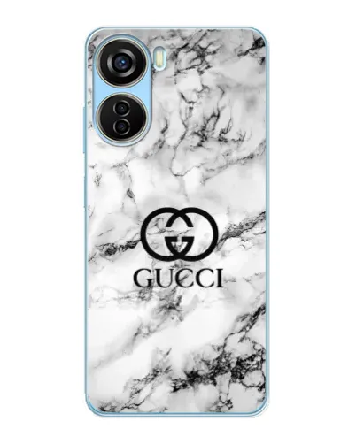 Чехол для ZTE V40 Design с картинкой «Gucci — мраморный шик»
