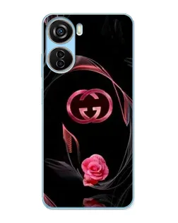 Чехол для ZTE V40 Design с картинкой «Gucci — неоновая роза»