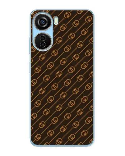 Чехол для ZTE V40 Design с картинкой «Gucci — золотые диагонали»