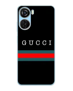 Чехол для ZTE V40 Design с картинкой «Gucci — красный пояс»