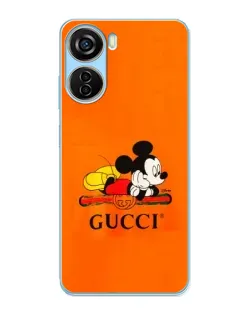 Чехол для ZTE V40 Design с картинкой «Микки Маус Gucci — оранж»