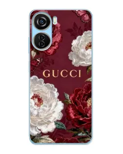 Чехол для ZTE V40 Design с картинкой «Gucci — бордовые розы»