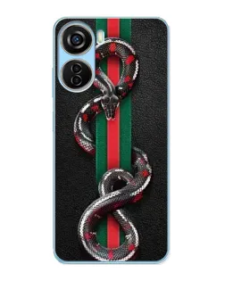 Чехол для ZTE V40 Design с картинкой «Gucci — змея на полосе»