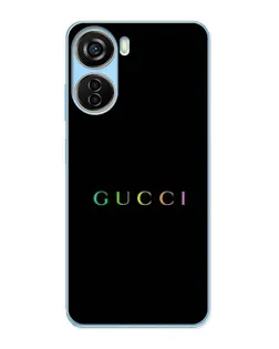 Чехол для ZTE V40 Design с картинкой «Gucci — неоновый минимализм»