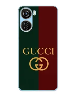 Чехол для ZTE V40 Design с картинкой «Gucci — темно-зеленый градиент»