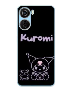 Чохол для ZTE V40 Design з картинкою «Kuromi — чорний мінімалізм»