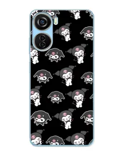 Чохол для ZTE V40 Design з картинкою «Чорний паттерн Kuromi»