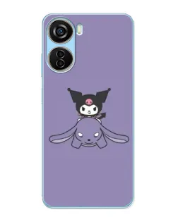 Чохол для ZTE V40 Design з картинкою «Kuromi на ліловому фоні»