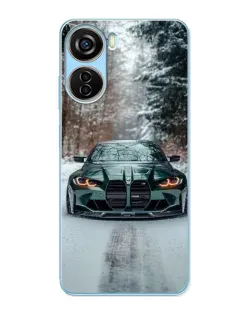 Чохол для ZTE V40 Design з картинкою «BMW у зимовому лісі»