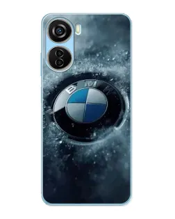 Чехол для ZTE V40 Design с картинкой «Логотип BMW — лед»