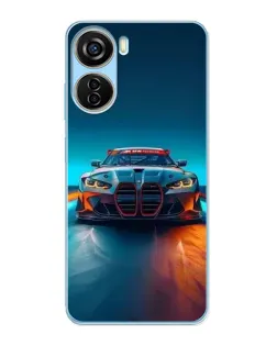 Чехол для ZTE V40 Design с картинкой «BMW — огни неона»