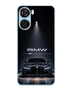 Чехол для ZTE V40 Design с картинкой «BMW сквозь ночной город»