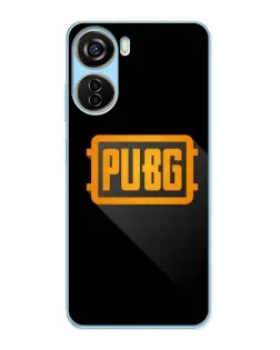 Чехол для ZTE V40 Design с картинкой «PUBG — рамка лого»