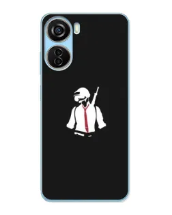 Чехол для ZTE V40 Design с картинкой «PUBG — силуэт воина»