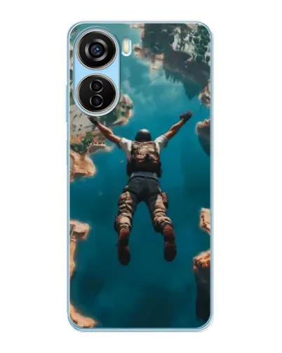 Чехол для ZTE V40 Design с картинкой «PUBG — свободное падение»