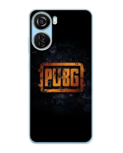 Чехол для ZTE V40 Design с картинкой «PUBG — золотой логотип»