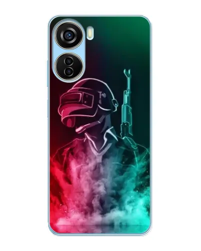 Чехол для ZTE V40 Design с картинкой «PUBG — огненный воин»