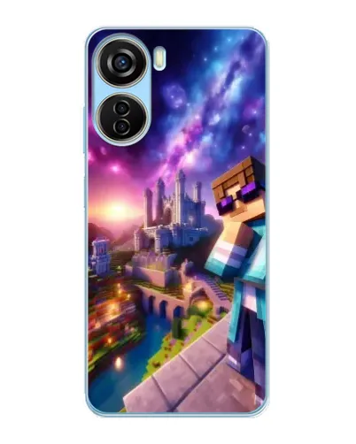 Чехол для ZTE V40 Design с картинкой «Стив и космос»