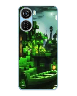 Чехол для ZTE V40 Design с картинкой «Minecraft лесной пейзаж» Чехол для ZTE V40 Design с картинкой «Minecraft лесной пейзаж»