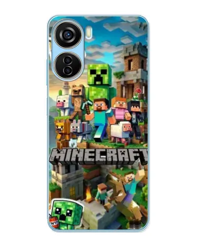 Чехол для ZTE V40 Design с картинкой «Замок Minecraft»