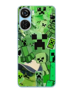 Чехол для ZTE V40 Design с картинкой «Криперы Minecraft» Чехол для ZTE V40 Design с картинкой «Криперы Minecraft»